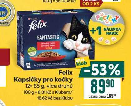 Felix Kapsičky pro kočky 12x 85 g