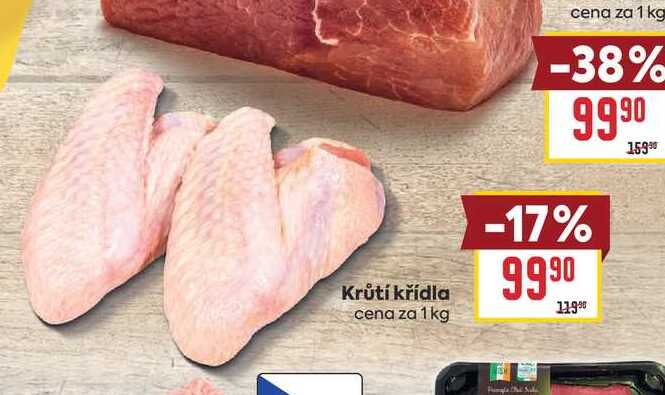Krůtí křídla cena za 1kg 