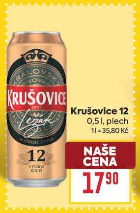 Krušovice 12 0,51, plech 