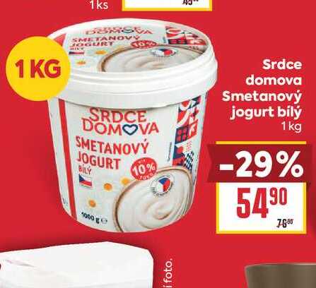 Srdce domova Smetanový jogurt bílý 1 kg