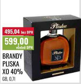 BRANDY PLISKA XO 40% 0,7l