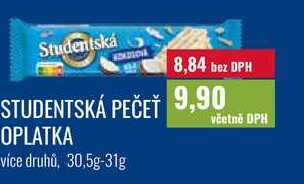 STUDENTSKÁ PEČEŤ OPLATKA 30,5g-31g 