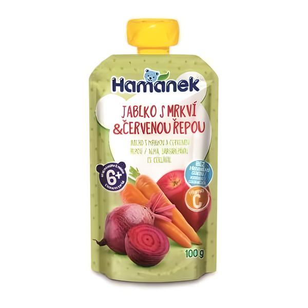 Hamánek Jablko s mrkví a červenou řepou