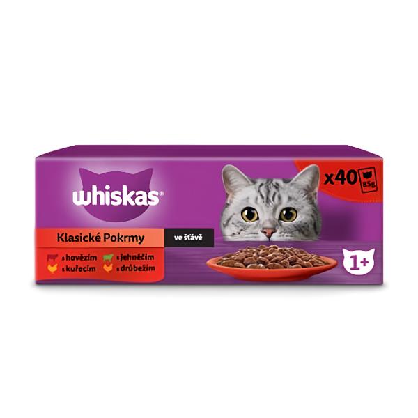 Whiskas Kapsičky klasický výběr ve šťávě pro dospělé kočky