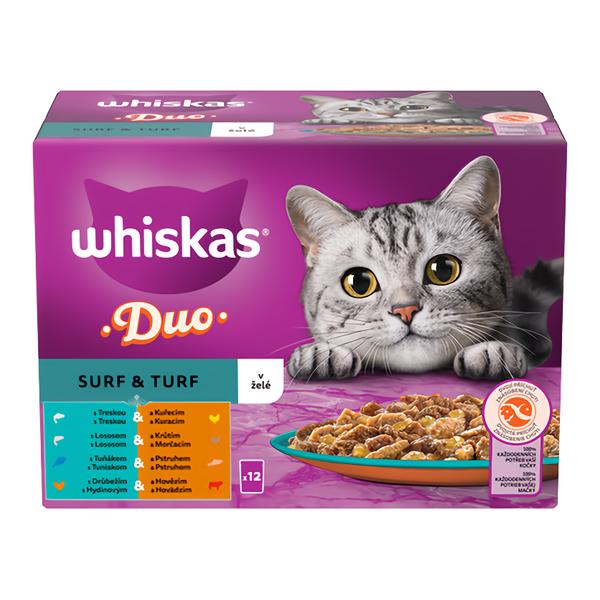 Whiskas kapsičky Duo Surf & Turf v želé pro dospělé kočky 12x 85 g
