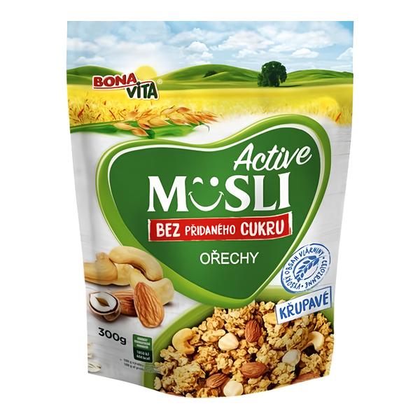 Bonavita Musli crunchy bez cukru s ořechy