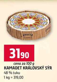 KAMADET KRÁLOVSKÝ SÝR 48% tuku 100g