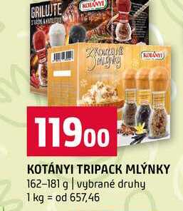 KOTÁNYI TRIPACK MLÝNKY 162-181 g vybrané druhy 