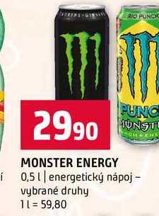 MONSTER ENERGY 0,5l energetický nápoj vybrané druhy 