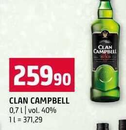 CLAN CAMPBELL 0,7l vol. 40% 