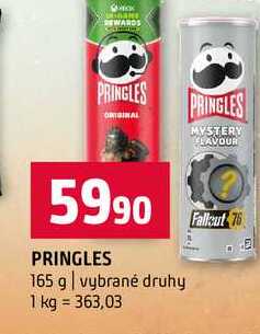 PRINGLES 165 g vybrané druhy