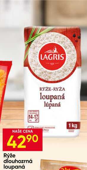 LAGRIS Rýže dlouhozrná loupaná 1 kg 