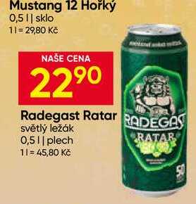 Radegast Ratar světlý ležák 0,5l plech 