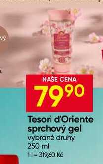 Tesori d'Oriente sprchový gel vybrané druhy 250 ml 