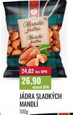 JÁDRA SLADKÝCH MANDLÍ 100g 