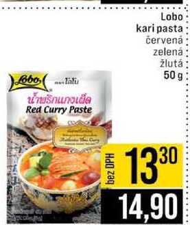 Lobo kari pasta červená zelená žlutá 50 g
