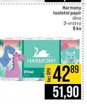 Harmony toaletní papír dino 3-vrstvý 8 ks