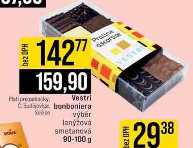 Vestri bonboniera výběr lanýžová smetanová 90-100 g 