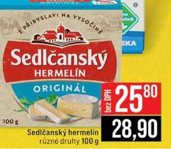 Sedlčanský hermelín různé druhy 100 g 