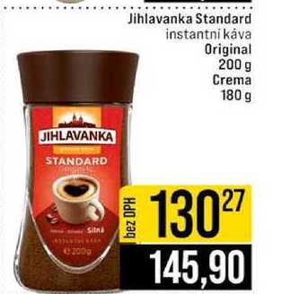Jihlavanka Standard instantni káva Original 200 g Crema 180 g