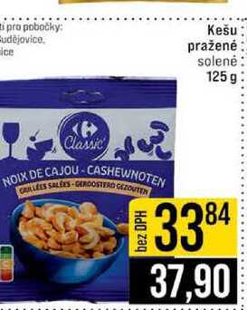 Kešu pražené solené 125 g 