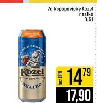 Velkopopovický Kozel nealko 0,5l