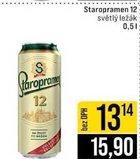 Staropramen 12 světlý ležák 0,5l