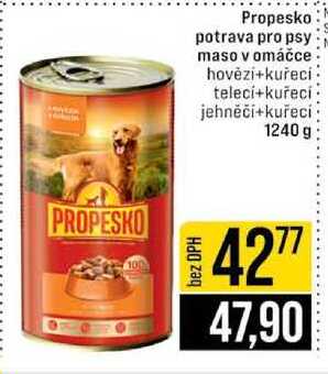 Propesko potrava pro psy maso v omáčce hovězí+kuřecí telecí+kuřecí jehněči+kuřecí 1240 g 