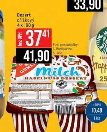 Dezert oříškový 4 x 100 g