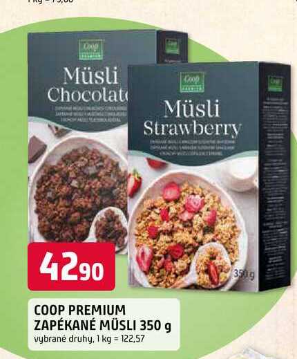 COOP PREMIUM ZAPÉKANÉ MÜSLI 350 g