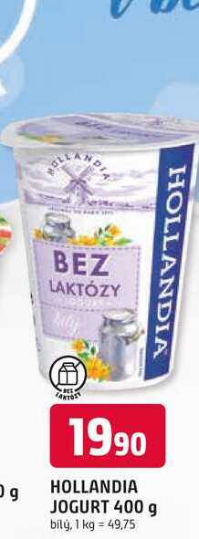 HOLLANDIA JOGURT 400 g bílý bez laktózy