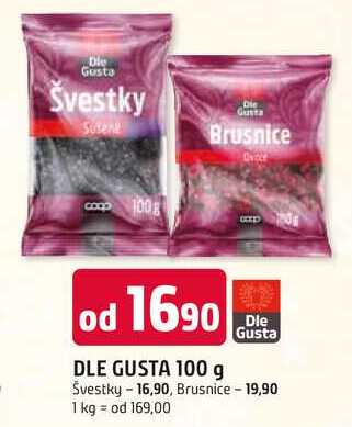 DLE GUSTA 100 g Švestky