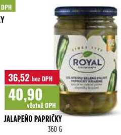 JALAPEÑO PAPRIČKY 360 G 