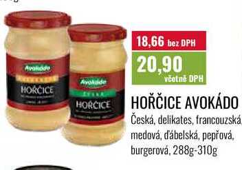 HOŘČICE AVOKÁDO 288g-310g 