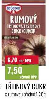 TŘTINOVÝ CUKR s rumovou příchutí, 20g 