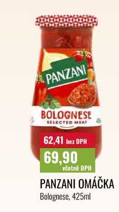PANZANI OMÁČKA Bolognese, 425ml 