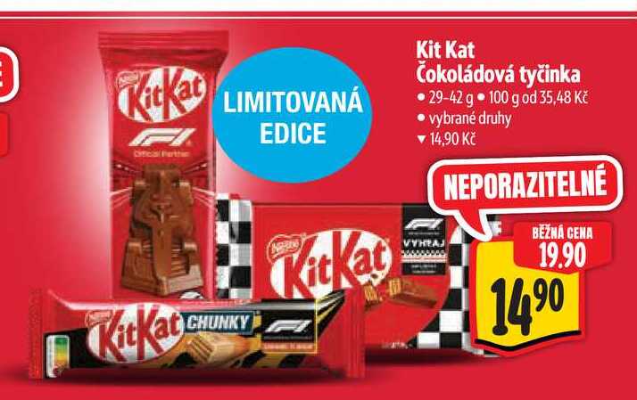  Kit Kat Čokoládová tyčinka 29-42 g  