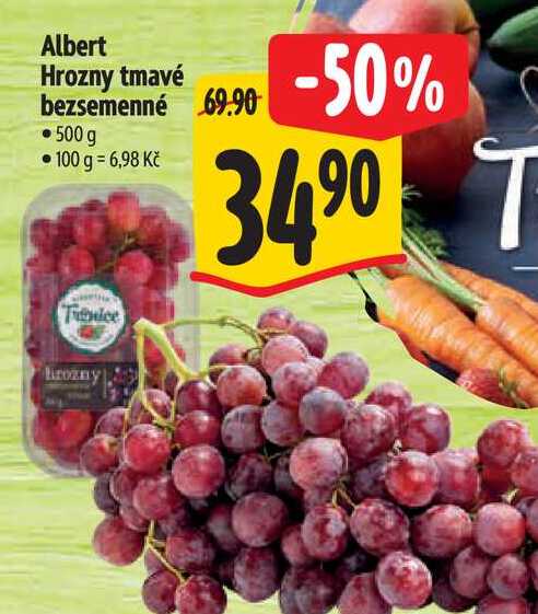 Albert Hrozny tmavé bezsemenné  500 g