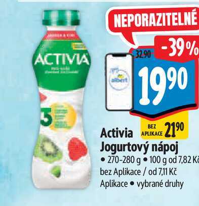   Activia Jogurtový nápoj 270-280 g 
