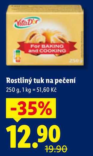 Rostliný tuk na pečení, 250 g