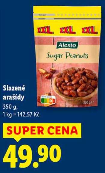 Slazené arašídy, 350 g