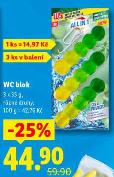 WC blok, 3x 35 g