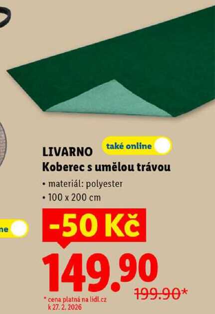 LIVARNO Koberec s umělou trávou 