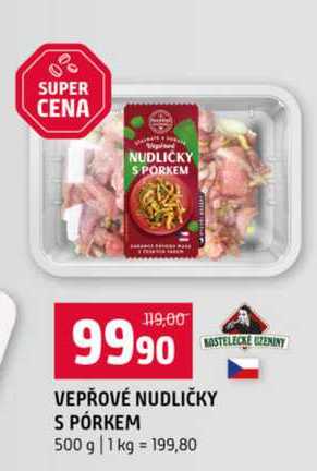 VEPŘOVÉ NUDLIČKY S PÓRKEM 500 g 