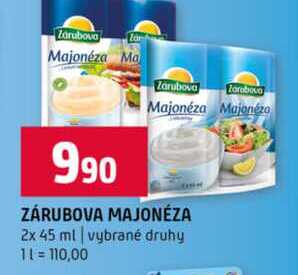 ZÁRUBOVA MAJONÉZA 2x 45 ml vybrané druhy 