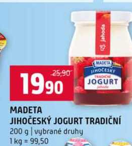 MADETA JIHOČESKÝ JOGURT TRADIČNÍ 200 g vybrané druhy   