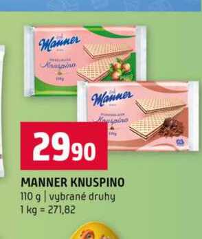 MANNER KNUSPINO 110 g vybrané druhy  
