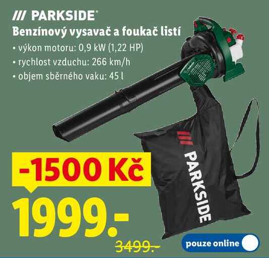 PARKSIDE Benzínový vysavač a foukač listí 