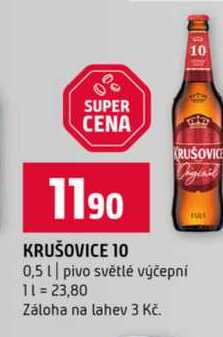 Krušovice 10, světlé výčepní pivo 0,5l 0.5l