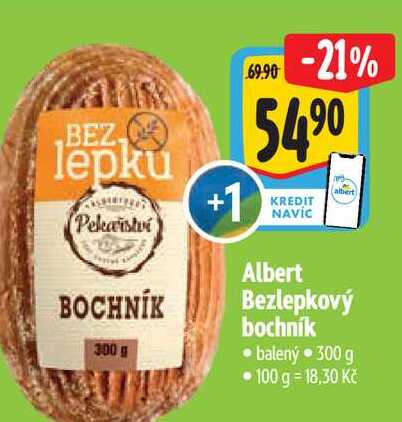   Albert Bezlepkový bochník   300 g  